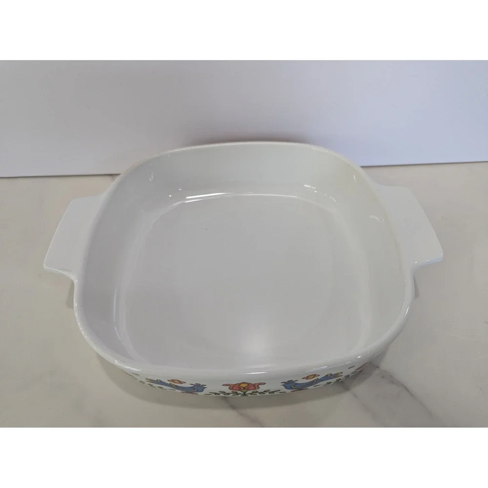 Vintage Corning Ware Friendship Country Festival Casserole Dish 8x8x2 A-8-B
